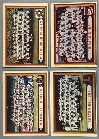 1957 Topps Baseball Team Card Lot VG (4)