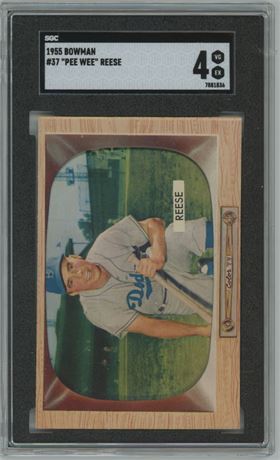 1955 Bowman #37 Pee Wee Reese SGC 4 VGEX SHARP