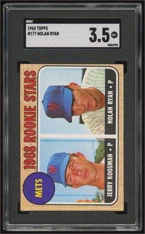 1968 Topps #177 Nolan Ryan RC SGC 3.5 VG+