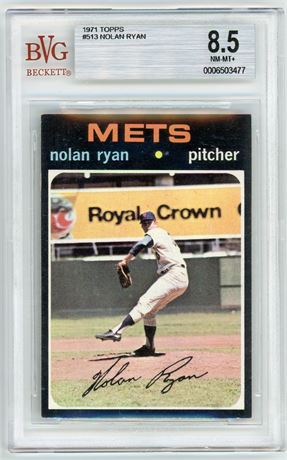 1971 Topps #513 Nolan Ryan BVG 8.5 NMMT+ Centered READ