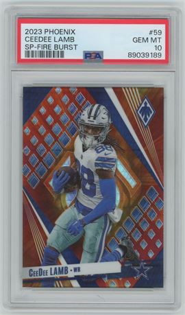 2023 Phoenix #59 Ceedee Lamb SP - Fire Burst 56/340 PSA 10 GEM MINT
