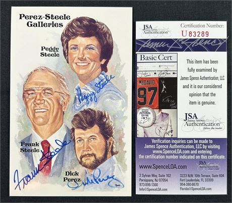 1980-2002 Perez-Steele Galleries Peggy, Frank, and Dick JSA Authenticated