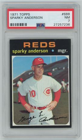 1971 Topps #688 Sparky Anderson Hi # PSA 7 NM