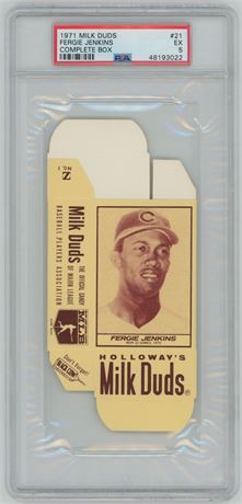 1971 Milk Duds #21 Fergie Jenkins Complete Box PSA 5 EX