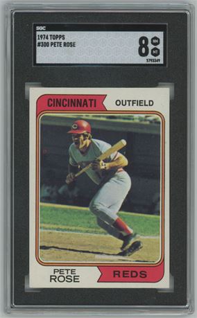 1974 Topps #300 Pete Rose SGC 8 NMMT