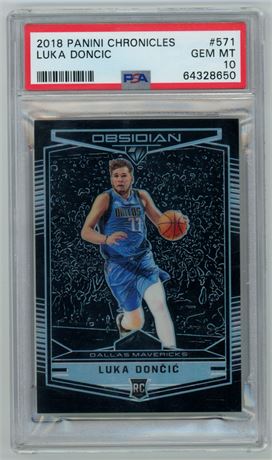2018 Panini Chronicles Obsidian Preview #571 Luka Doncic RC PSA 10