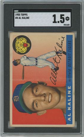 1955 Topps #4 Al Kaline SGC 1.5 FAIR