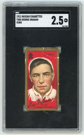 1911 T205 Hassan George Graham SP Cubs SGC 2.5 GOOD+