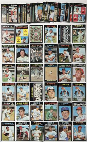 1971 Topps Baseball HOF/Star & Hi# Lot (87) EXMT+ AVG w/Carlton & Allen SP