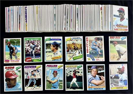 1980s Topps/Fleer/Donruss HOF/Star Lot (300+) EX+ Avg