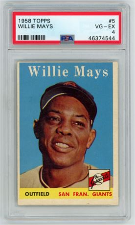 1958 Topps #5 Willie Mays PSA 4 VGEX