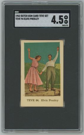 1962 Dutch Gum Card Teve Set Teve 94 Elvis Presley SGC 4.5 VGEX