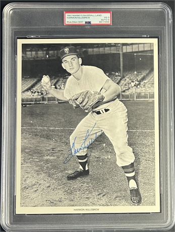 1961 Manny's Baseball Land Harmon Killebrew PSA 3 Auto 9, Only 2 Graded w/Autos