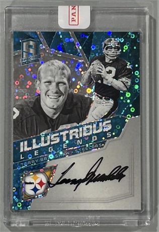 2017 Panini Spectra Illustrious Legends Terry Bradshaw Auto 07/10