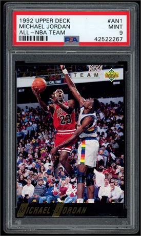 1992 Upper Deck Michael Jordan All-NBA Team PSA 9