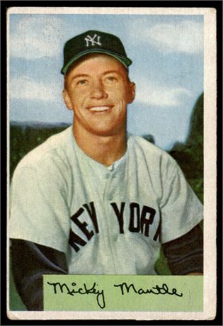 1954 Bowman #65 Mickey Mantle GOOD+ NO Creases
