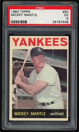 1964 Topps #50 Mickey Mantle PSA 5