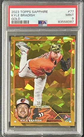 2023 Topps Sapphire #77 Kyle Bradish Gold 39/50 PSA 9 MINT