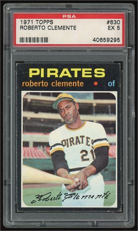 1971 Topps #630 Roberto Clemente PSA 5 EX