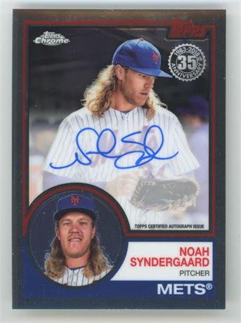 2018 Topps Chrome Noah Syndergaard 35th Anniversary '1983 Autograph 05/50