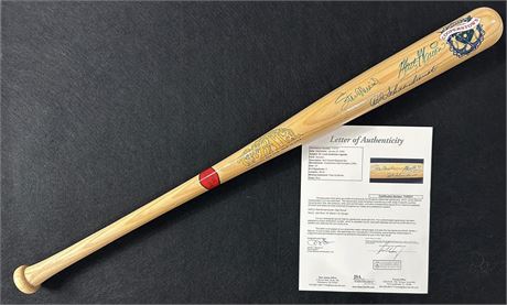 St. Louis Cardinals Multi-Signed Full Size Bat w/ Musial, & RARE Jack Buck Auto