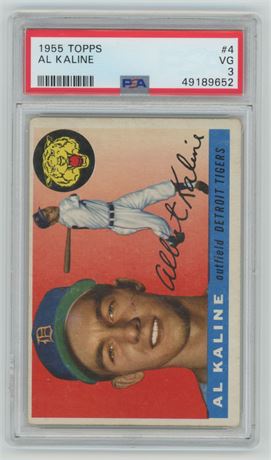 1955 Topps #4 Al Kaline PSA 3 VG