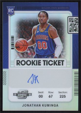 2021 Contenders Optic Rookie Ticket Jonathan Kuminga RC Auto