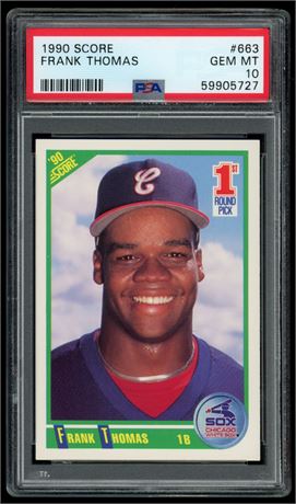1990 Score #663 Frank Thomas RC PSA 10 GEM MINT