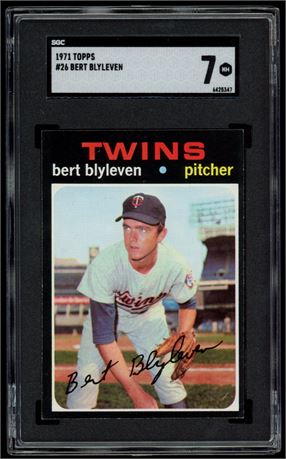 1971 Topps #26 Bert Blyleven RC SGC 7