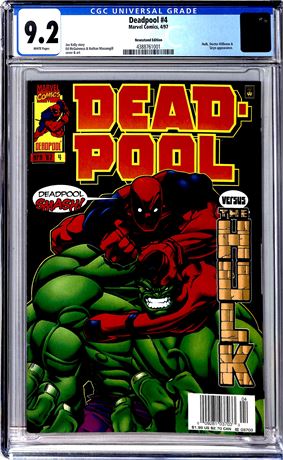 Deadpool #4 (1997) CGC 9.2 Hulk, Doctor Killebrew & Siryn Appearance