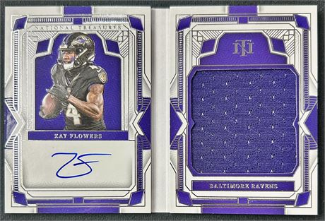 2023 National Treasures Rookie First Edition Signatures Zay Flowers RPA 73/99