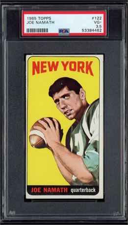 1965 Topps #122 Joe Namath RC PSA 3.5
