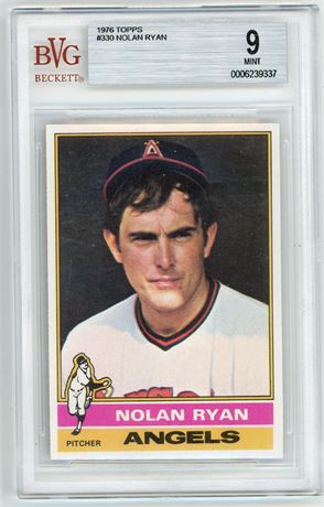 1976 Topps #330 Nolan Ryan BVG 9 MINT Beauty READ