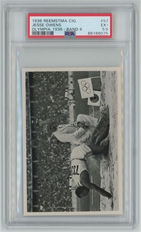 1936 Reemstma Cig. #57 Jesse Owens Olympia 1936 - Band II PSA 5.5 EX+