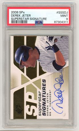 2008 Upper Deck SPx Derek Jeter Superstar Signature PSA 9 MINT