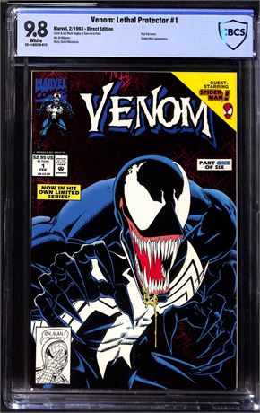 Venom: Lethal Protector #1 CBCS 9.8 (1993) Red Foil Cover Spider-Man Appearance