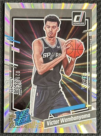 2023 Panini Donruss #220 Victor Wembanyama Rated Rookie Holo Laser 29/149 (READ)
