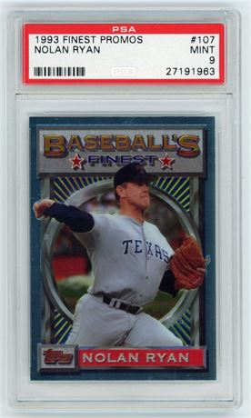 1993 Finest Promos #107 Nolan Ryan PSA 9 MINT