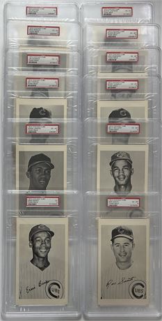 1972 Chicago Cubs Picture Pack PSA Graded Complete Set (1-12) w/ Banks EX Avg
