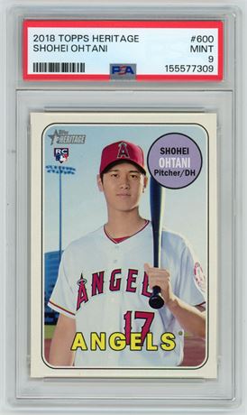 2018 Topps Heritage #600 Shohei Ohtani RC PSA 9 MINT