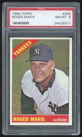 1966 Topps #365 Roger Maris PSA 8 NMMT