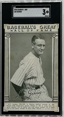 1948 Exhibits - HOF Lou Gehrig SGC 3 VG
