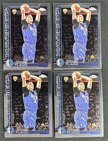 2025 Topps Chrome #251 Cooper Flagg RC Lot (4)