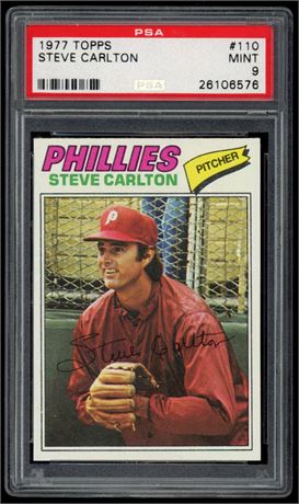 1977 Topps #110 Steve Carlton PSA 9 MINT