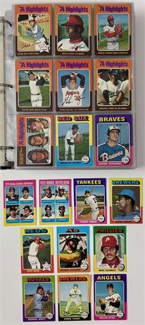 1975 Topps Baseball Complete Set (1-660) EX AVG READ