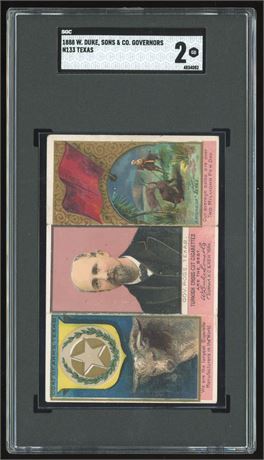 1888 N133 W. Duke, Sons & Co. Governors Texas SGC 2 GOOD