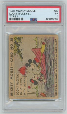 1935 Mickey Mouse #38 Look! Mickey's... Type II PSA 1 POOR
