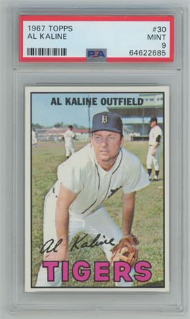 1967 Topps #30 Al Kaline PSA 9 MINT