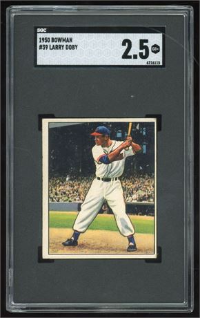 1950 Bowman #39 Larry Doby SGC 2.5 GOOD+ (READ)