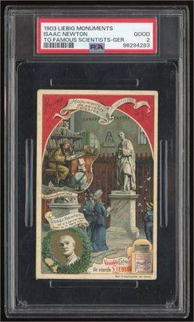 1903 Liebig Monuments Isaac Newton To Famous Scientists PSA 2 GOOD